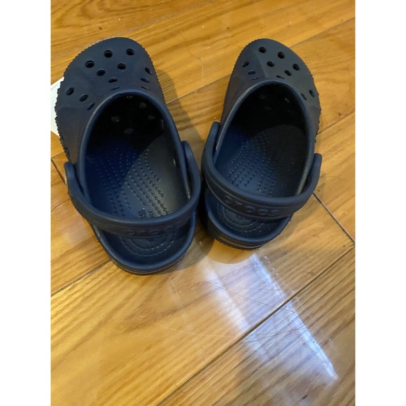 Crocs Baya Clog Toddler Size 9 Slip On Comfort Shoes Navy Blue - Picture 3 of 5
